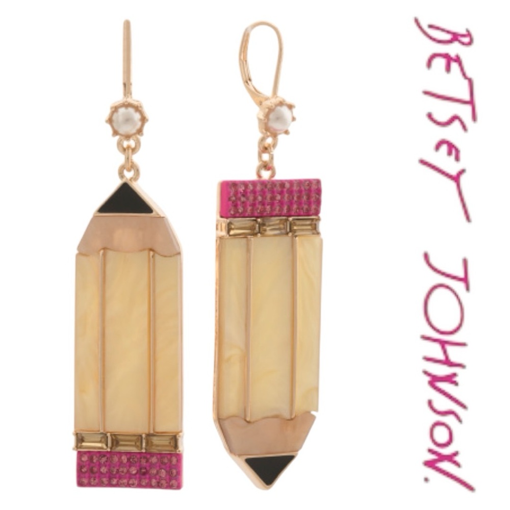 Betsey Johnson Pencil Earrings
